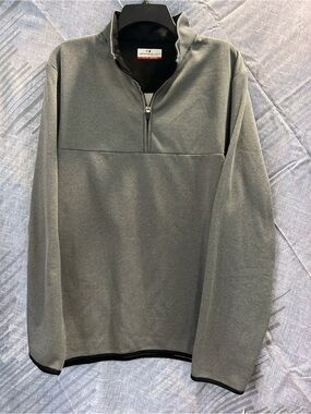 BNWT Grand Slam Men's Olive-Gray Half-Zip Performance Pullover